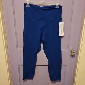 Blue High-Waisted Leggings
